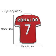 11-Pack Soccer Star Number 7 Theme Badges Perfect Gift Bundle MU #7 Siu Celebration Pins Fan Favorite Jersey #7 Ideal for Collecting and Displaying