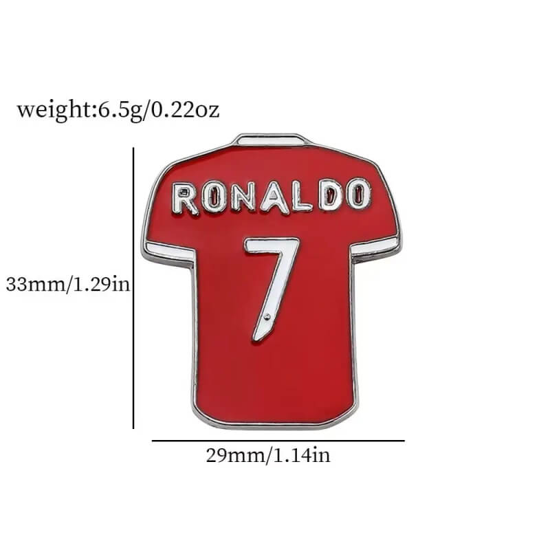 11-Pack Soccer Star Number 7 Theme Badges Perfect Gift Bundle MU #7 Siu Celebration Pins Fan Favorite Jersey #7 Ideal for Collecting and Displaying