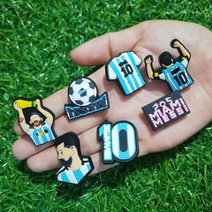 Goat Lionel Charms 1 Set( 16 Pcs) For Argentina kids Fans. Footwear Shoe Decor Comfort Parent